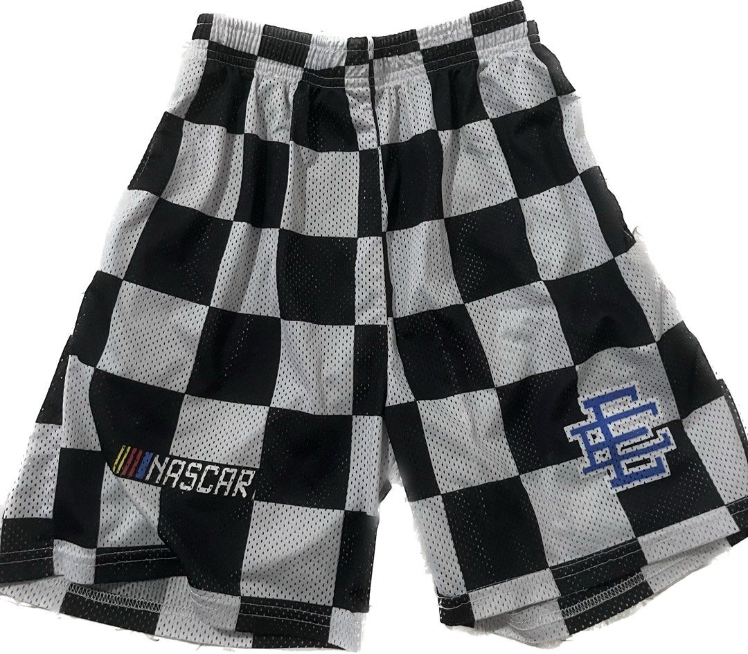 Checkered basketball shorts sales