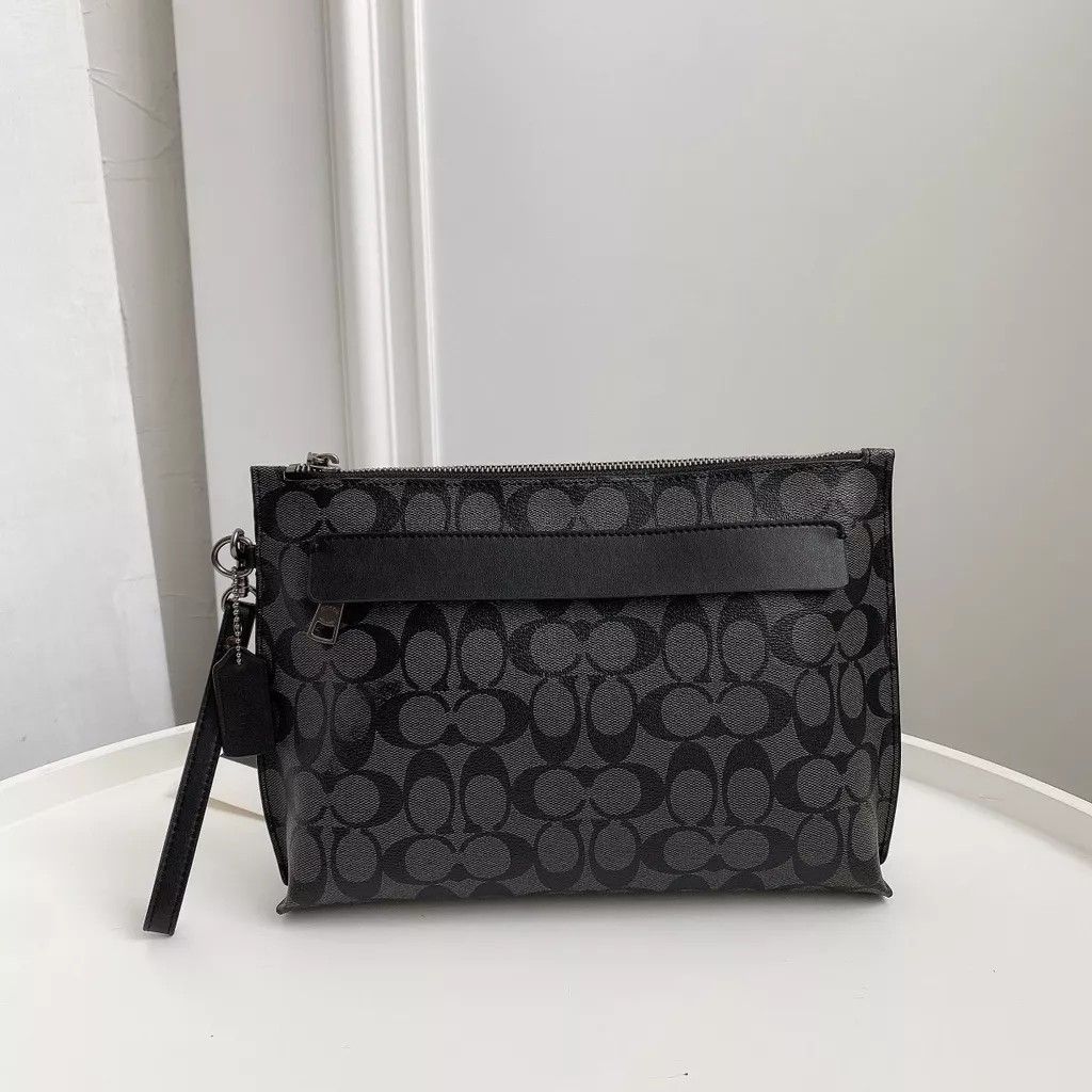 Coach Men Women Clutch Wristlet Hand Carry Bag