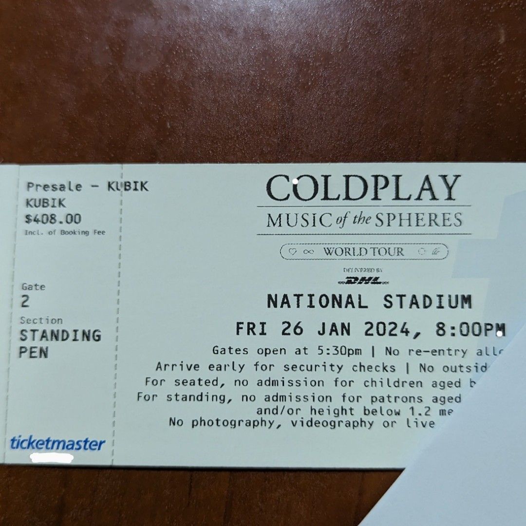 Coldplay Singapore 2024, Tickets & Vouchers, Event Tickets on Carousell