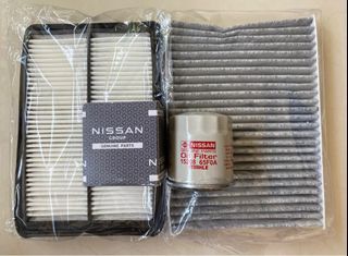 Compatible Nissan Qashqai J11 Air-con cabin filter, engine air filter and oil filter