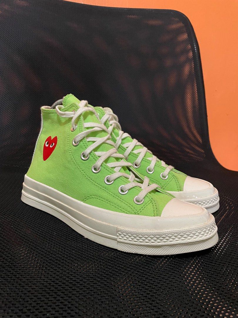 Comme des garcons converse sale green