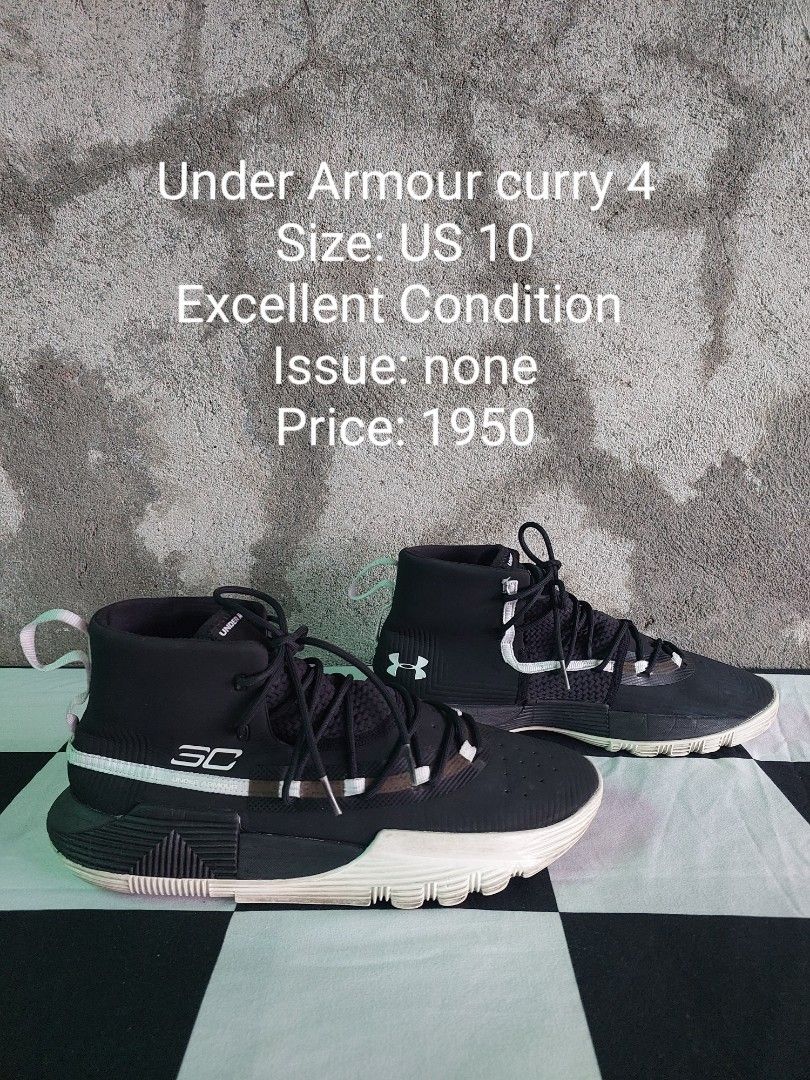 Curry 4 shoes top black
