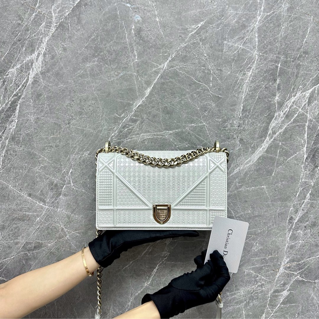 Dior diorama bag discount white