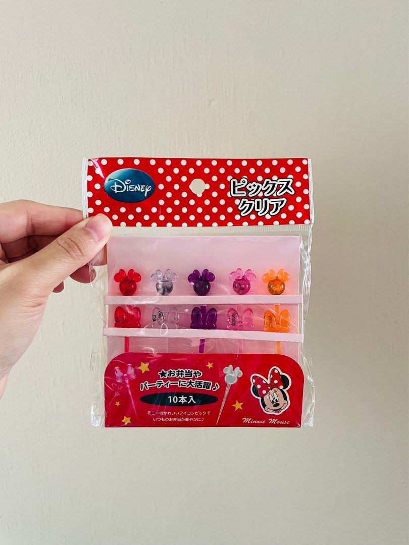 Disney Minnie Mouse Japanese Bento Food Picks, Furniture & Home Living