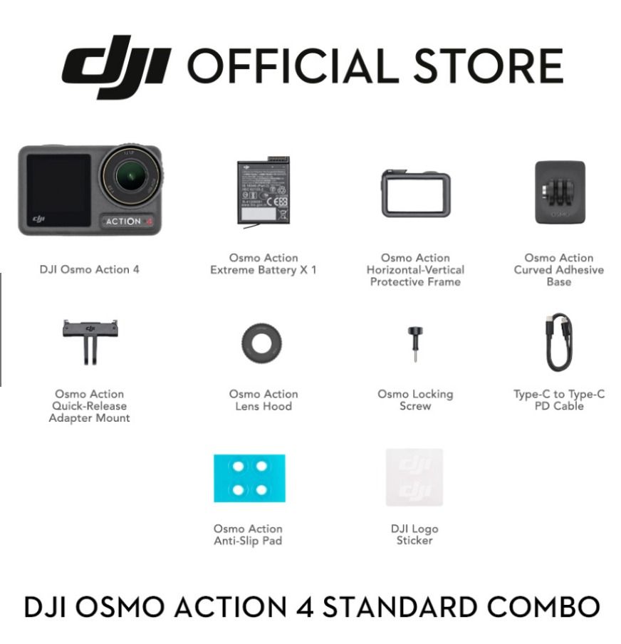 DJI ACTION 4 ADVENTURE COMBO, Photography, Cameras on Carousell