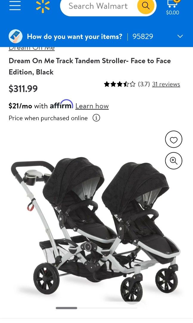 Dream on me shop track tandem stroller