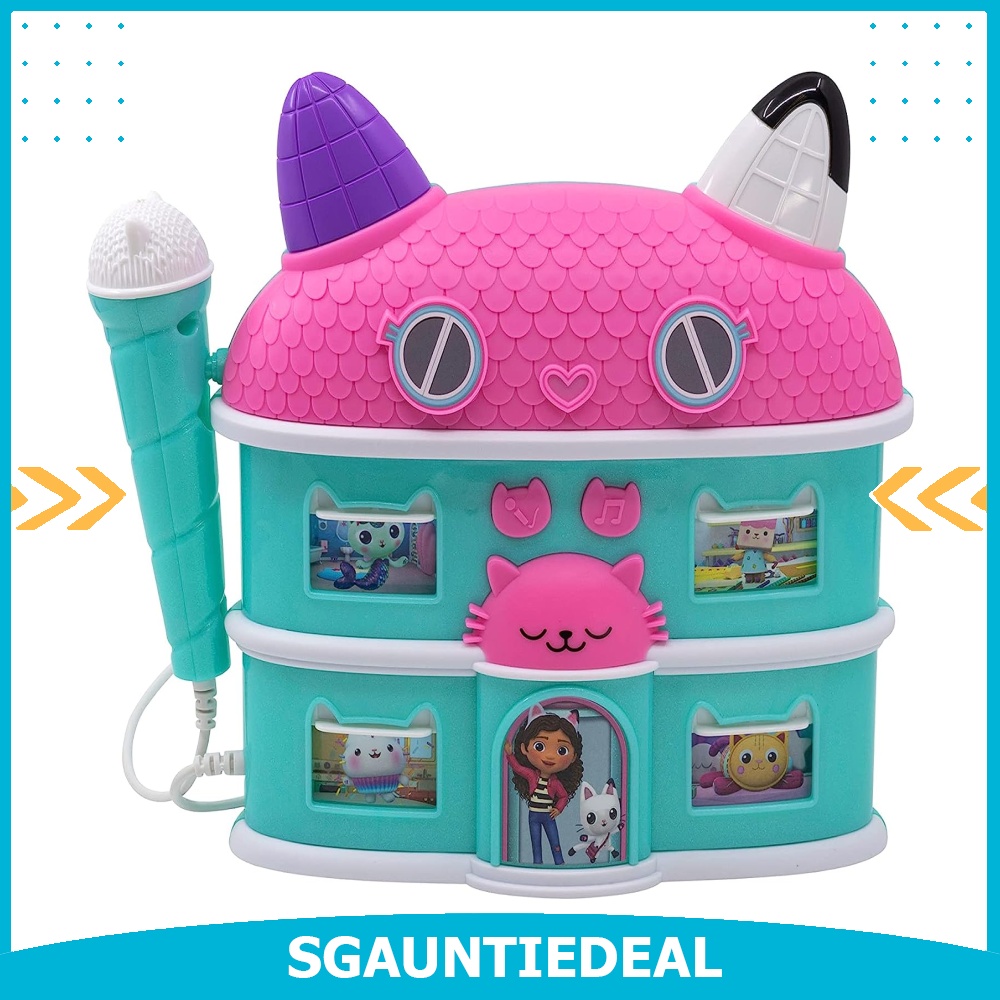 eKids DreamWorks Gabby's Dollhouse Sing Along Boom Box Speaker with