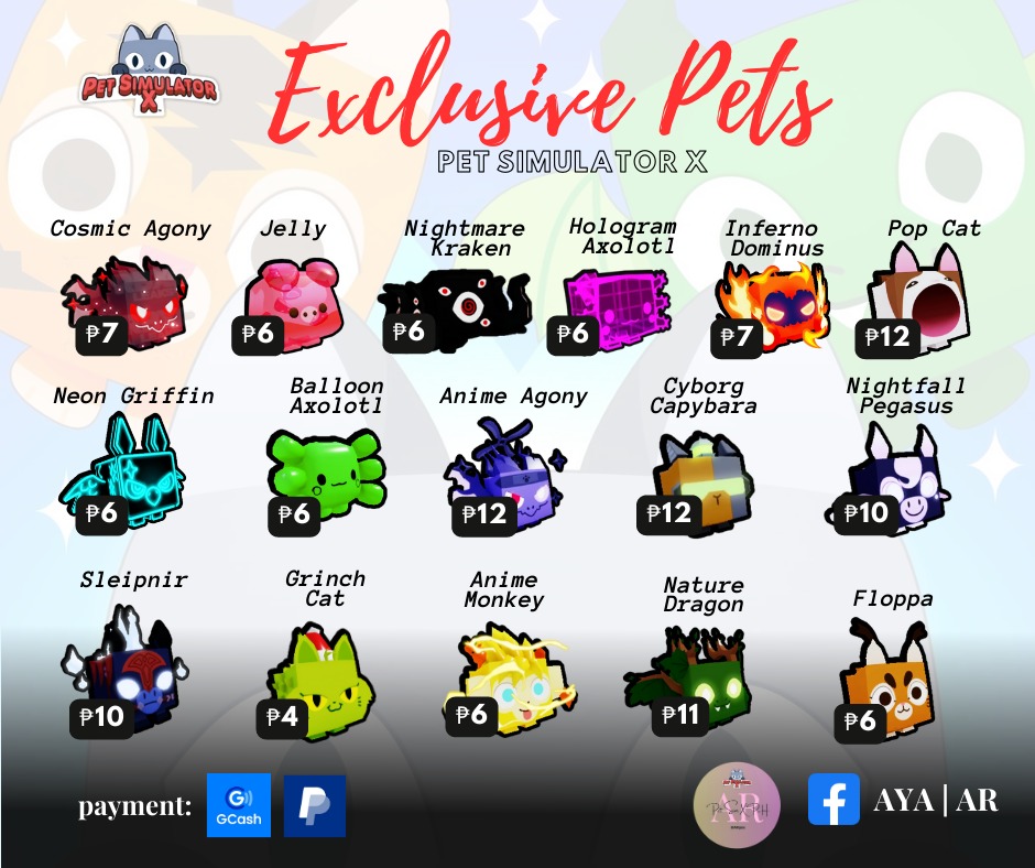 Exclusives Pets in Pet Simulator X (psx), Video Gaming, Gaming