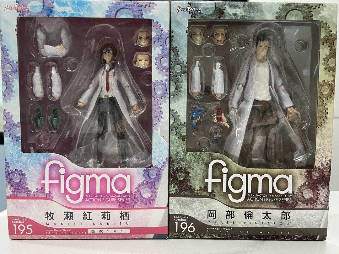 Figma 195 196 Okabe Rintarou Makise Kurisu White Coat Steins Gate