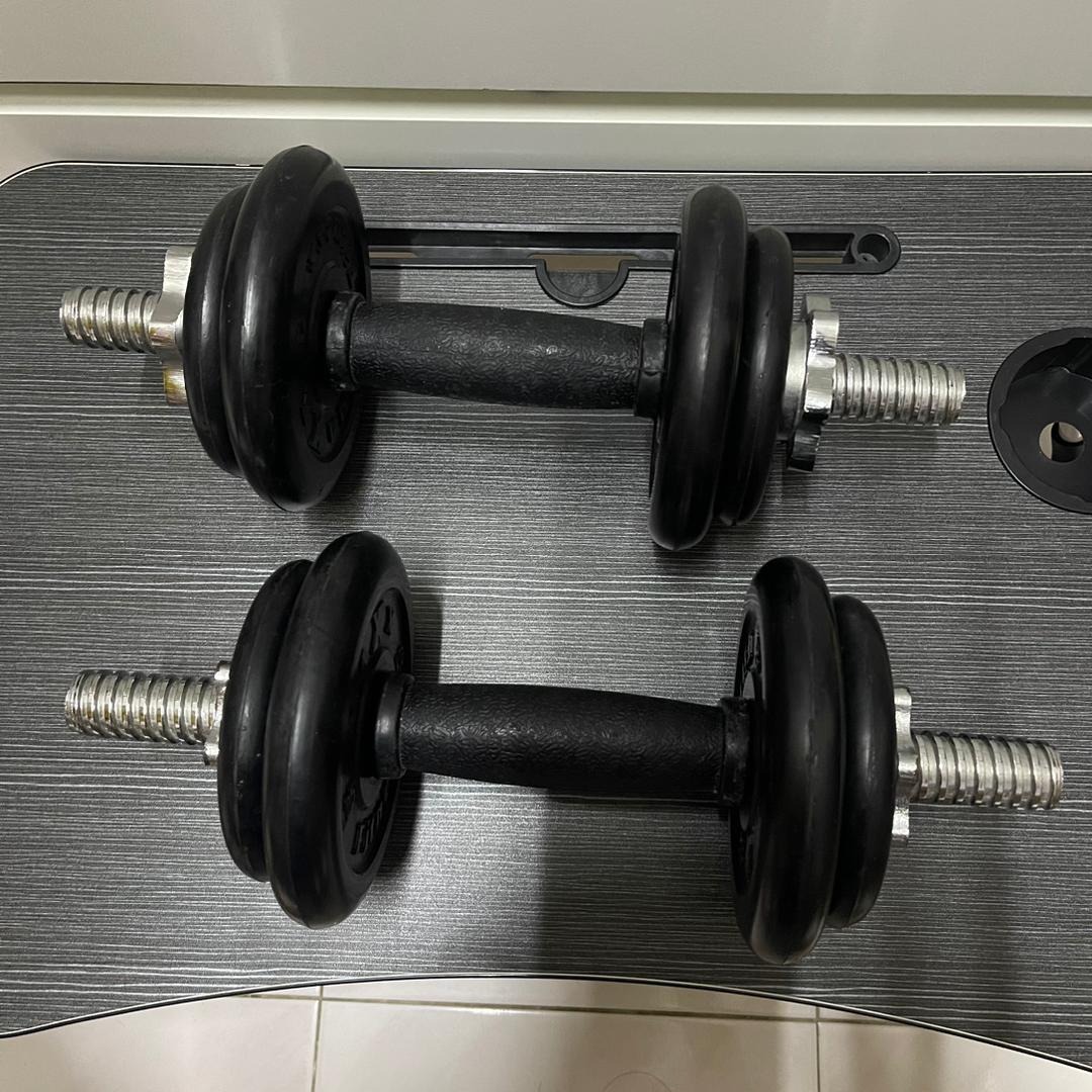 Fitness clearance concept dumbbell