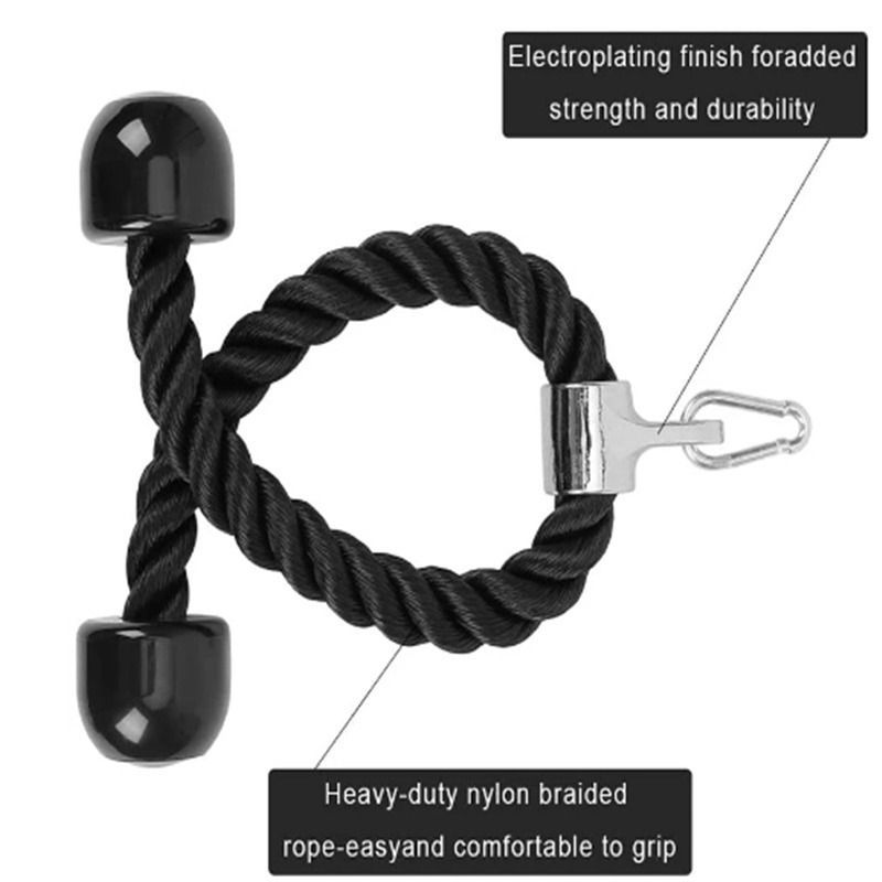 Fitness Tricep Rope Cable Pull Down Rope Exercise Equipment
