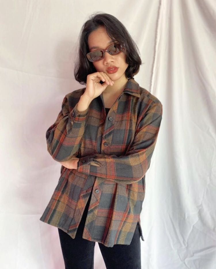 Flannel Taylor Swift Evermore Outer Shirt Kemeja on Carousell