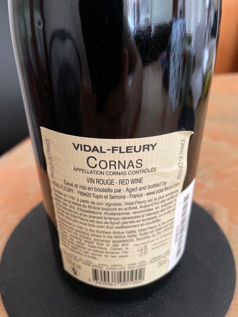 France Vidal Fleury Cornas 2010 Red Wine / 法國紅酒, 嘢食& 嘢飲