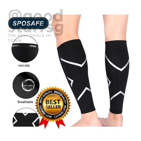 PRO GYM Compression Sleeve for Men & Women - BEST Calf Compression Socks  for Running Shin Splint Calf Pain Relief Leg Support Sleeve for Runners