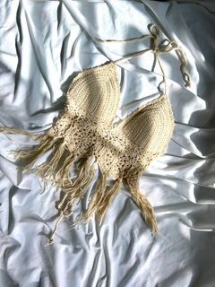 Freesize Crochet Tassle String back bikini top
