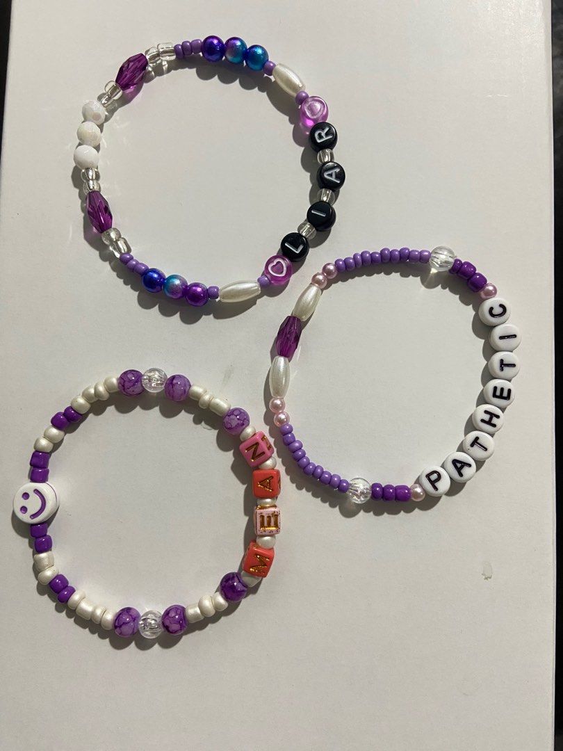 Friendship bracelet - MEAN set (Category: Bracelets) located in Mandaluyong City. Submitted by _michaela (Listing ID 1250171358, Image 2). Description: Friendship bracelet - MEAN set Sold as set only :) Pls DM me for other designs..