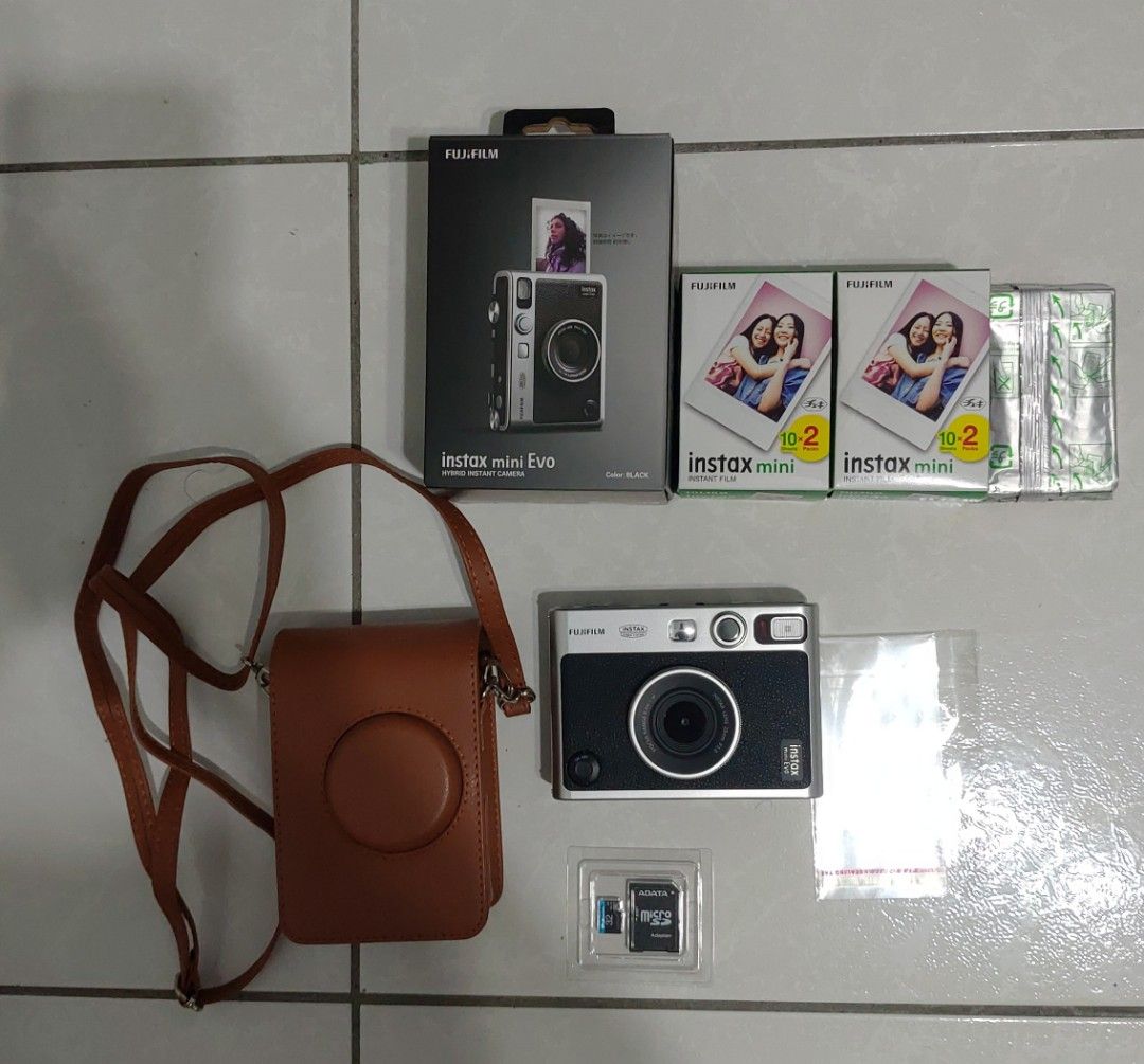 Fuji Mini evo加57張底片、專用包、32g記憶卡, 相機攝影, 相機在旋轉拍賣