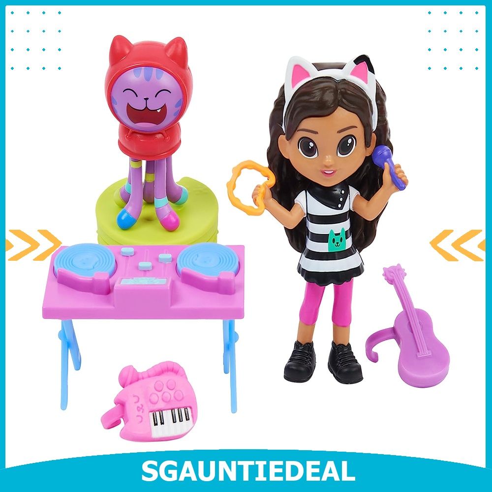 Gabby's Dollhouse, Kitty Karaoke Set with 2 Toy Figures, 2 Accessories
