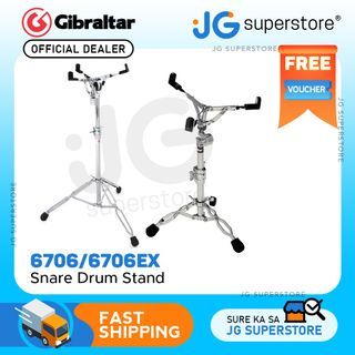 Gibraltar Heavy Duty Snare Drum Stand Double Braced with Adjustable Height, Gearless Brake Tilter for Drums Pro Series (Extended Version Available) | 6706, 6706EX | JG Superstore