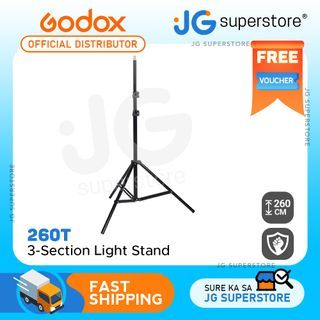 Godox 260T 3-Section Aluminum Light Stand with Air Cushioned Suspension for Studio Lights | JG Superstore