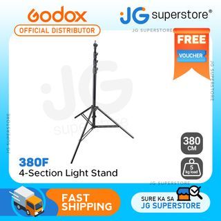 Godox 380F 4-Section 380CM Aluminum Heavy Duty Studio Light Stand with 5Kg Payload for Lighting Equipment | JG Superstore
