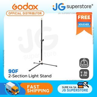 Godox 90F Foldable 2-Section 86cm Floor Studio Light Stand with 3Kg Load Capacity and Removable Base | JG Superstore
