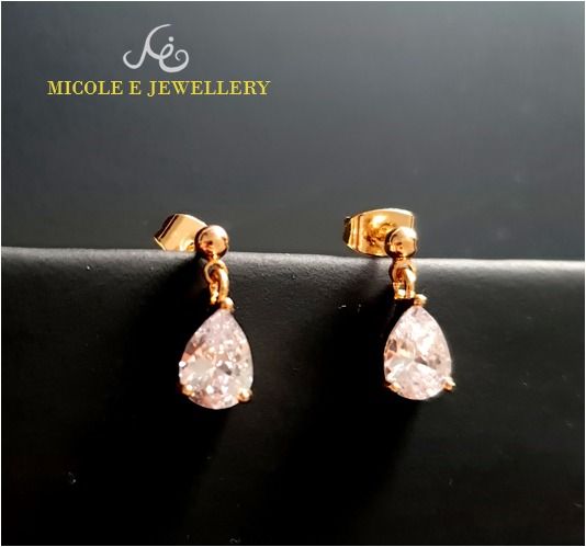 Gold Plated Tear Drop Design Earring Women s Fashion Jewelry