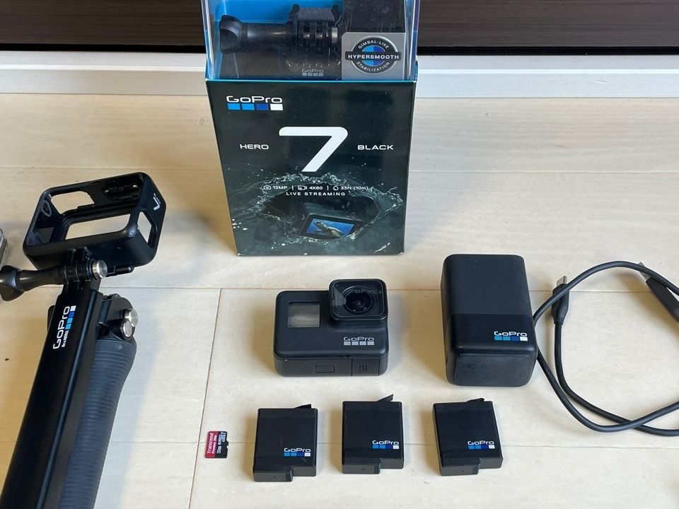 GoPro/HERO7/black 黑色□ 正品電池ー3個裝□帶附件□CHDHX-701-FW