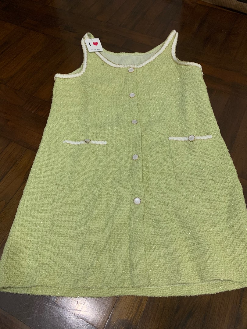 Tweed mini dress - Green