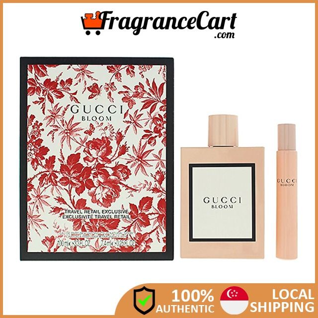 Gucci Bloom 2 Pcs Gift Set for Women 100ml EDP 7.4ml Rollerball