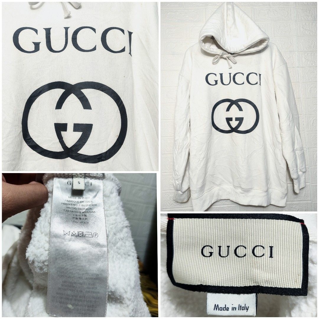 Gucci cream hoodie deals