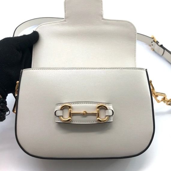 Gucci Horsebit 1955 mini bag in white leather