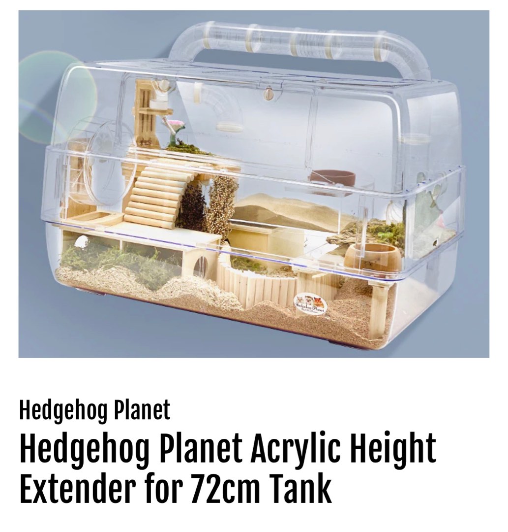 Hamster hedgehog acrylic height extender, Pet Supplies, Homes & Other