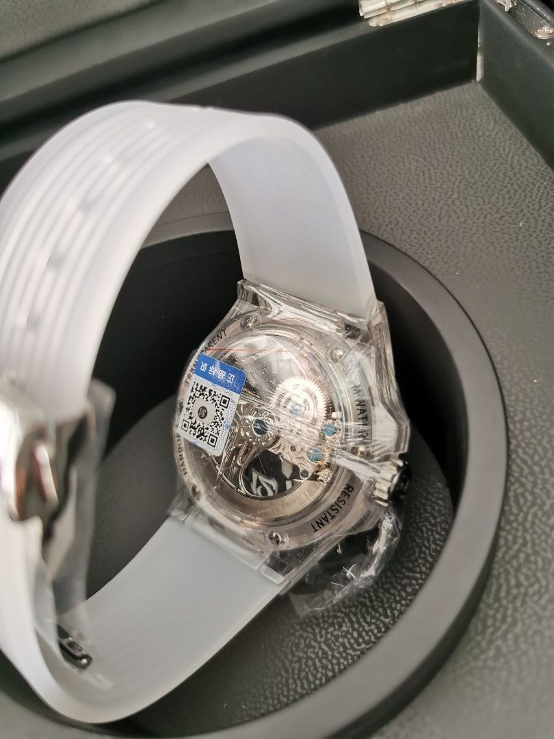 Mechanical top watch transparent