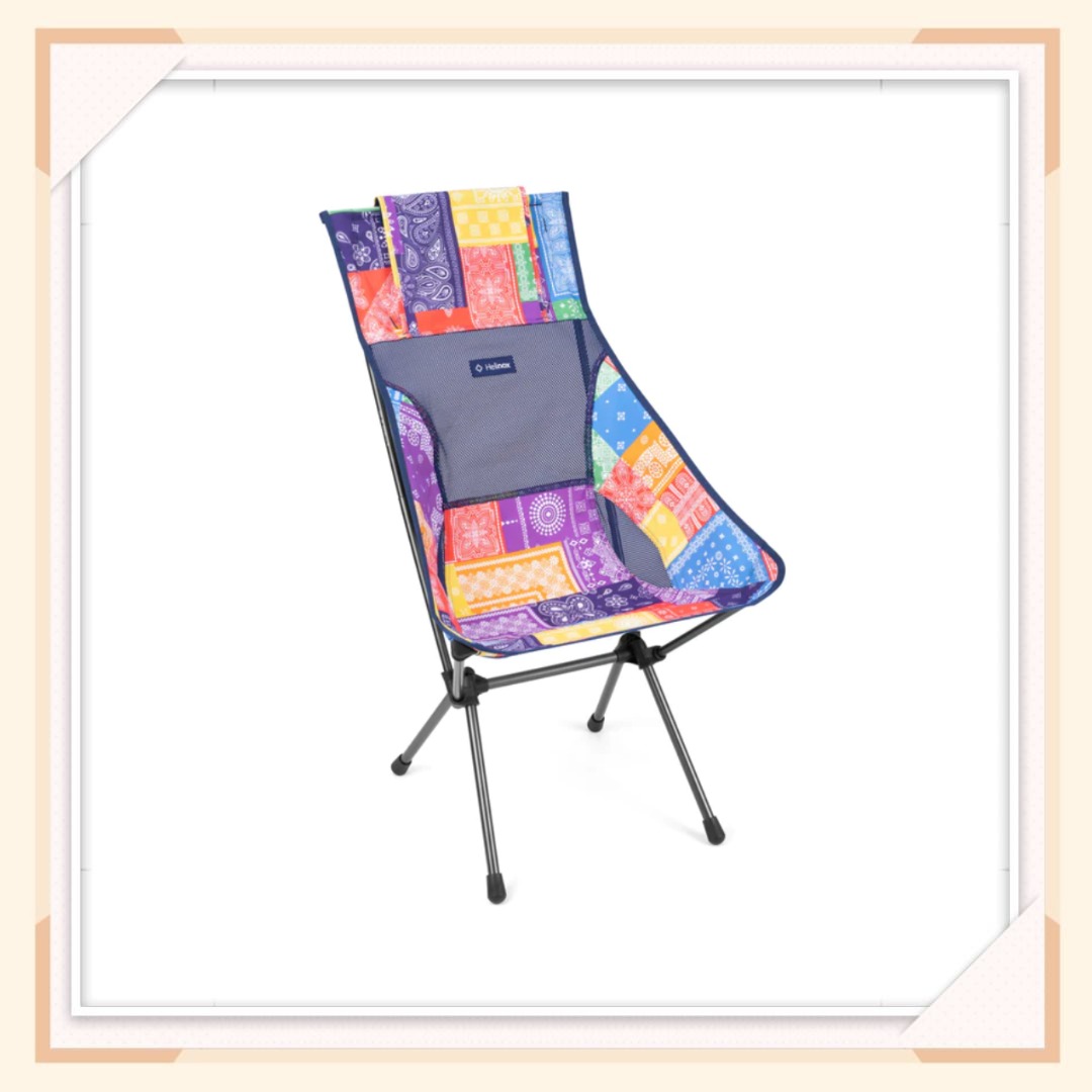 Helinox Sunset Chair Rainbow Bandanna 輕量戶外露營椅, 運動產品, 行