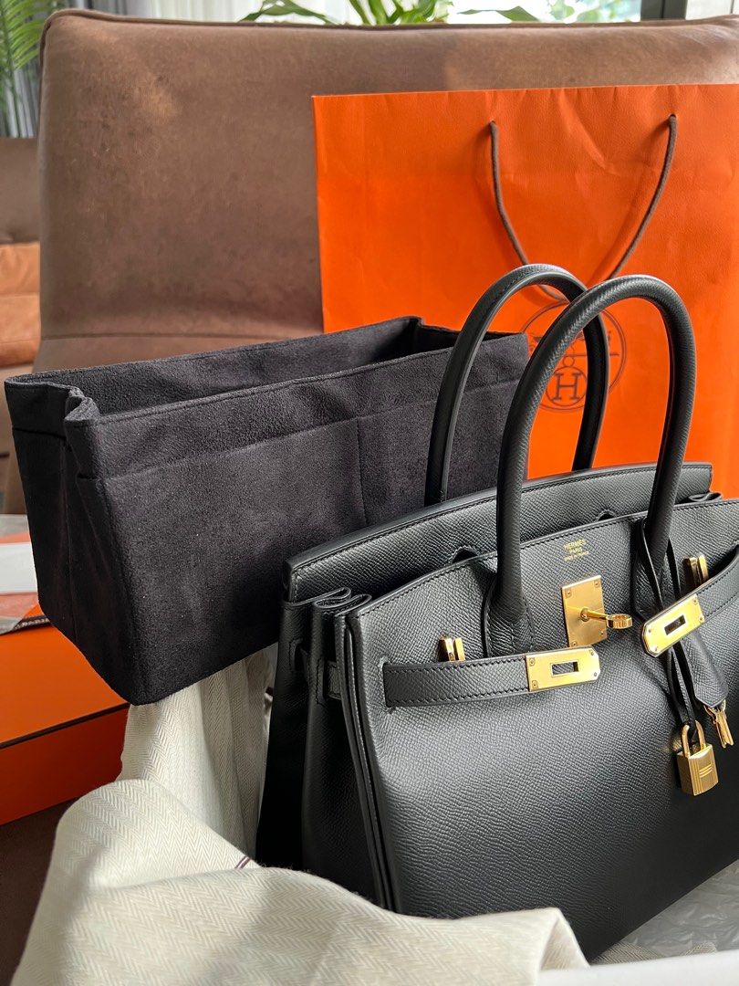 Hermes Birkin 30 Black Epson GHW, Luxury, Bags & Wallets on Carousell