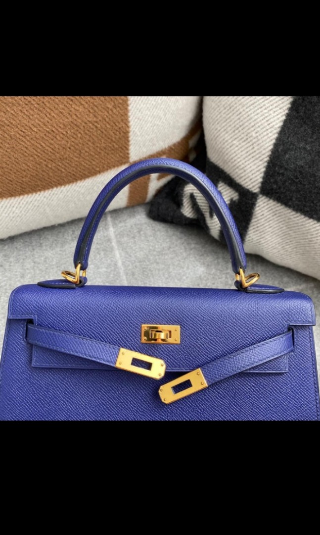 Hermes Kelly 25 Epsom Blue Encre Ghw (K25), Luxury, Bags & Wallets On  Carousell