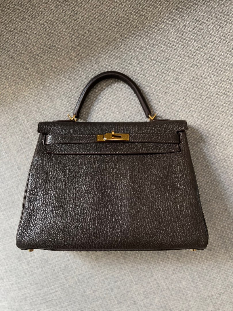 Hermes Kelly 32 etoupe ghw Togo, Luxury, Bags & Wallets on Carousell