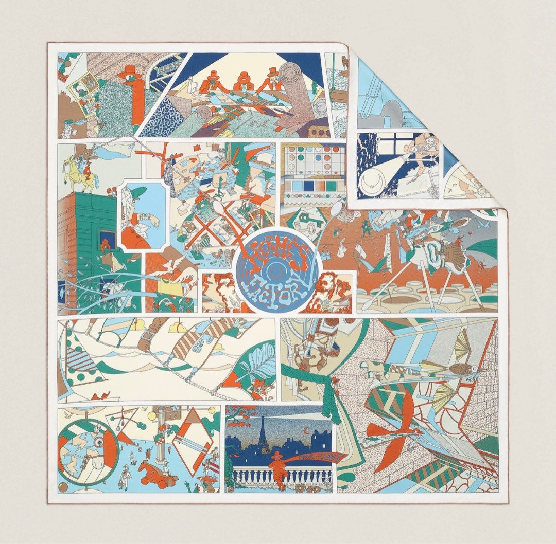 hermes carre double face