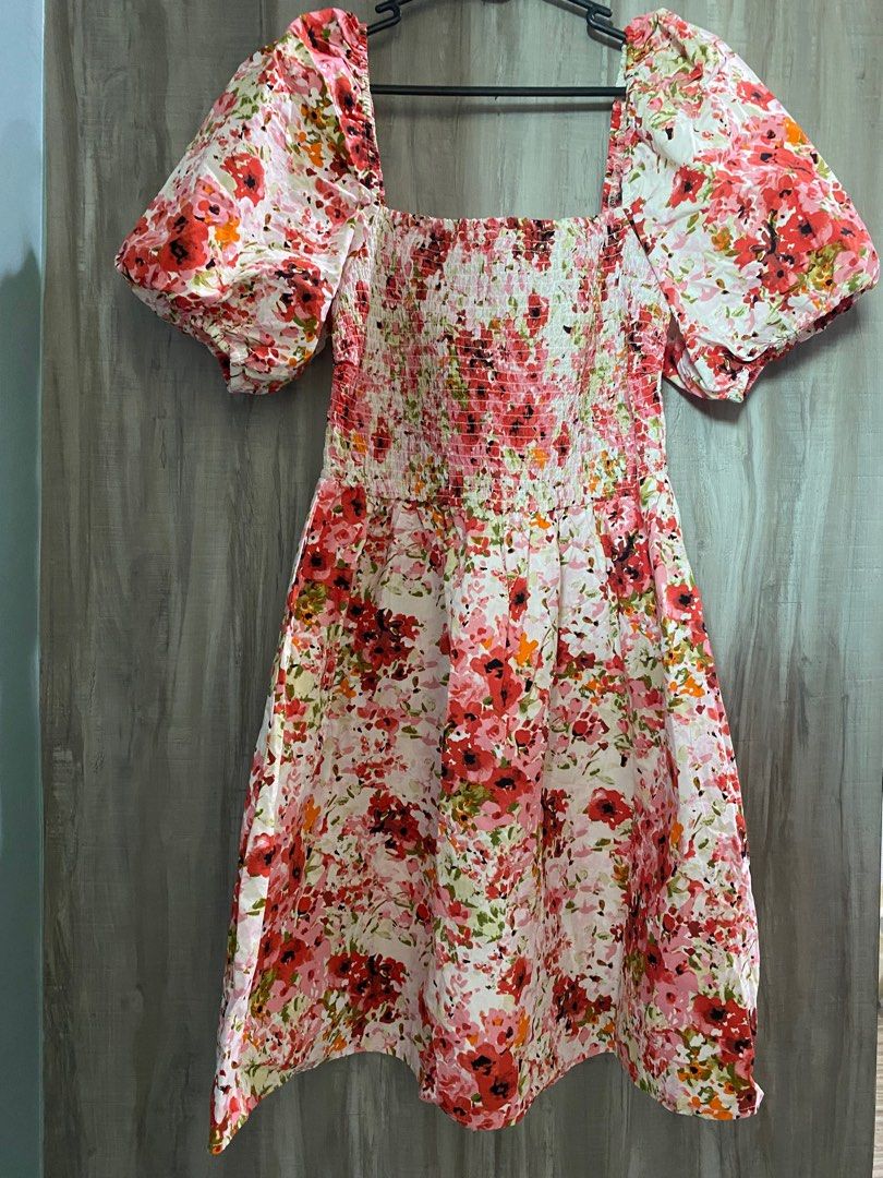 Hm white floral dress cheap