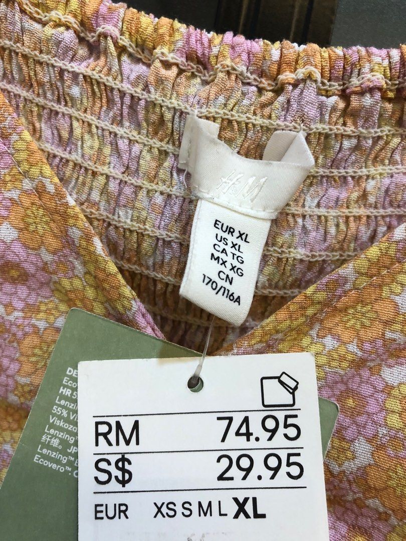 H M floral dress Women s Fashion Tops Blouses on Carousell