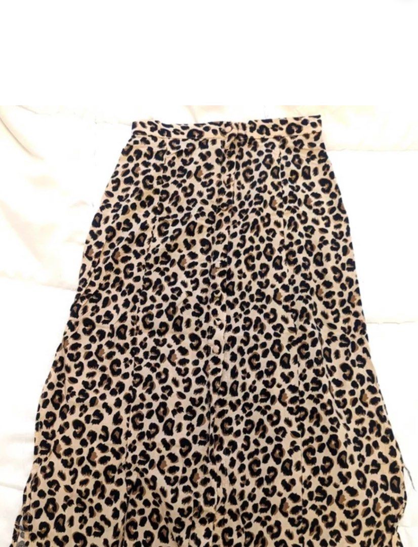 Cheetah midi skirt on sale h&m