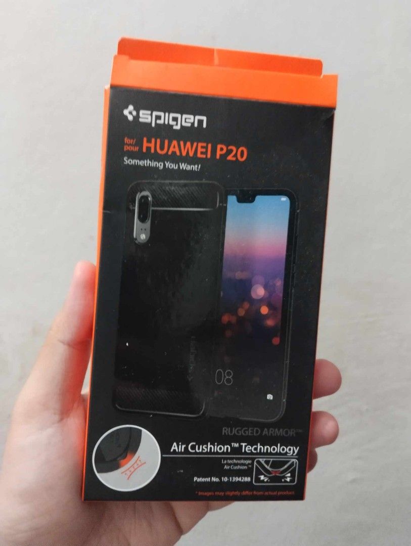 Huawei P20 Spigen Case (Category: Cases & Sleeves) located in Valenzuela. Submitted by jffrymnd (Listing ID 1250010989, Image 1). Description: Selling this brandnew case from Spigen for Huawei P20. Bought at 950 pesos..