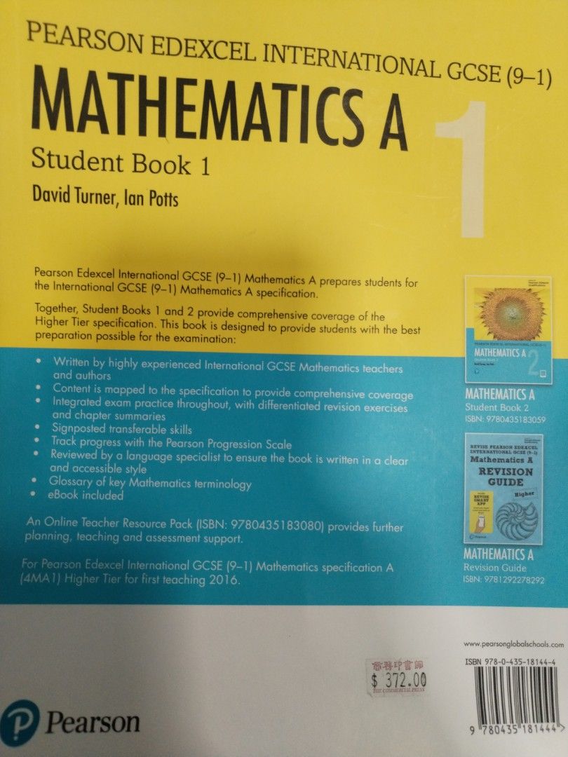 IGCSE Pearson Edexcel International GCSE Mathematics A 1 (9-1), 興趣及遊戲 ...