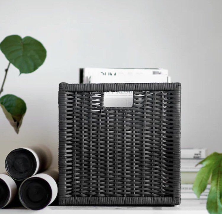Ikea BRANAS storage basket — dark grey, Furniture & Home Living, Home