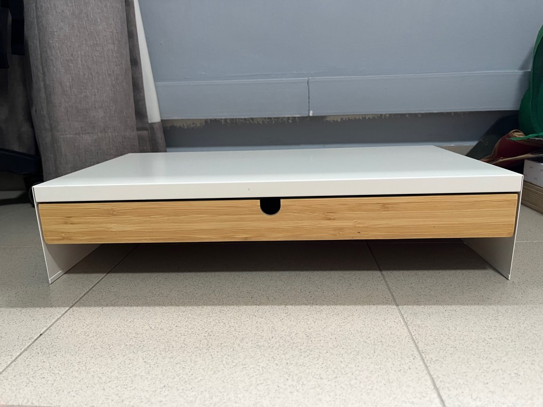 IKEA Monitor stand with drawer, Furniture & Home Living, Furniture ...