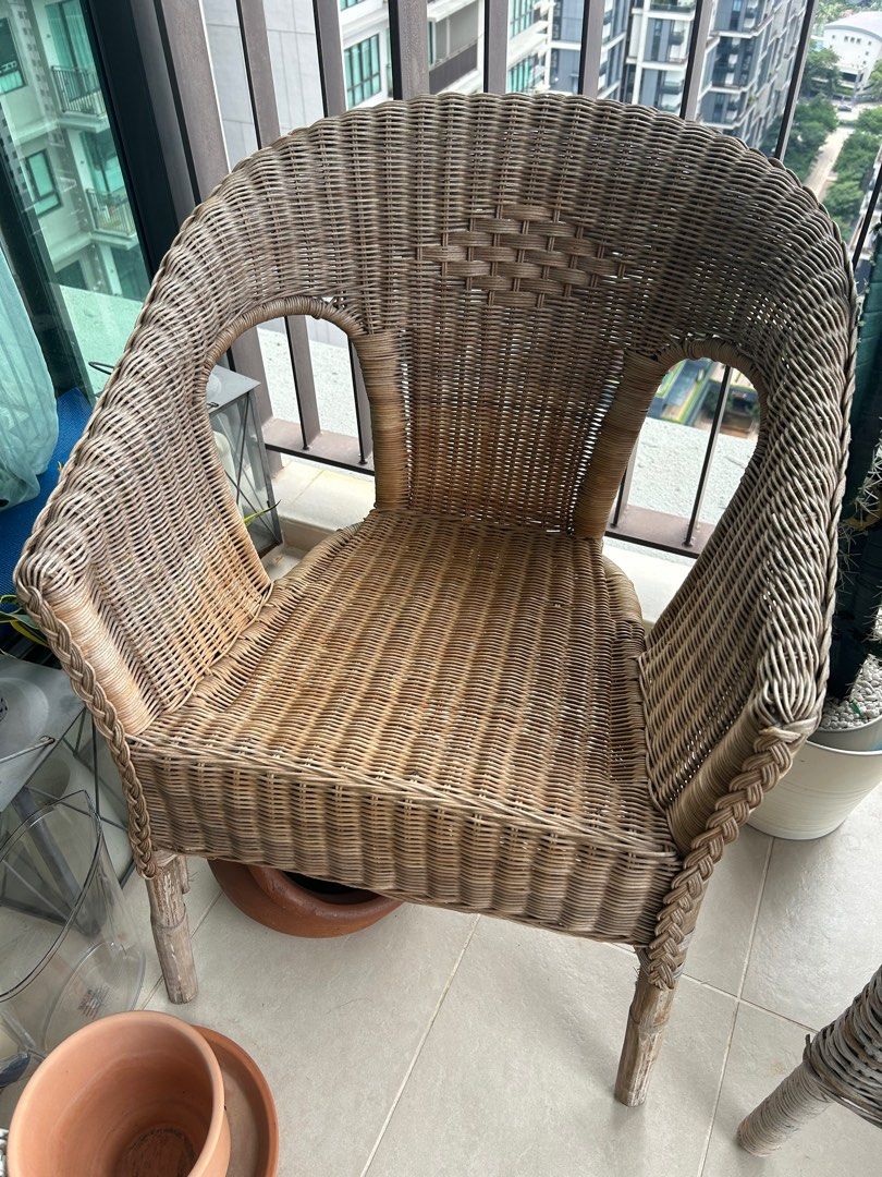 Ikea rattan chair outdoor, Furniture & Home Living, Outdoor Furniture