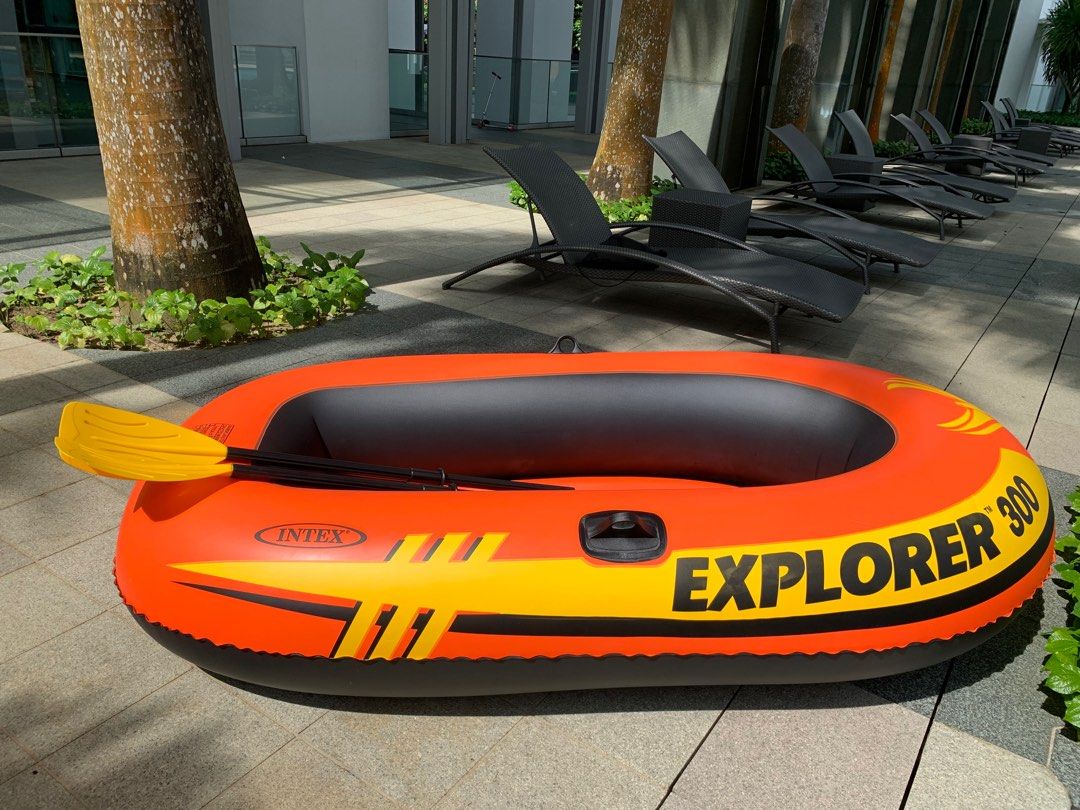 Inflatable Boat Explorer 300 Only Used Once!, Hobbies & Toys, Toys