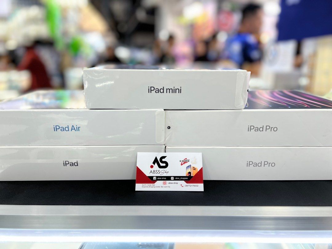 iPad’s Pro/ Air/ Mini Brandnew Sealed (Category: iPad) located in San Juan City. Submitted by abss_shop_ph (Listing ID 1250067492, Image 1). Description: Back To school Price Big SALE‼️ iPad pro 11” M2 Chips wifi 128gb ₱44,300 256gb ₱50,100 iPad pro 12.9”M2 chips Wifi 128gb ₱57,300 256gb ₱61,300 128gb ₱59,300 (wifi+cellular ) 256gb ₱63,300 (wifi+cellular) ================ 12.9” 128gb | ₱46,800 (WiFi) 12.9” 256gb | ₱52,800 (WiFi) =================
