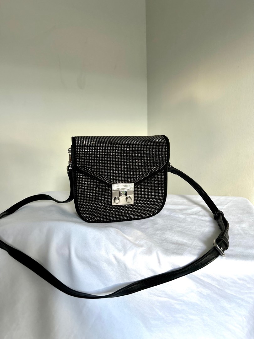 Japan Made sling bag with rhinestones on Carousell